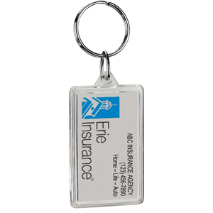 Rectangle Crystal Key Tag