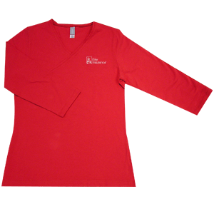 Ladies 3/4 Sleeve Crossover